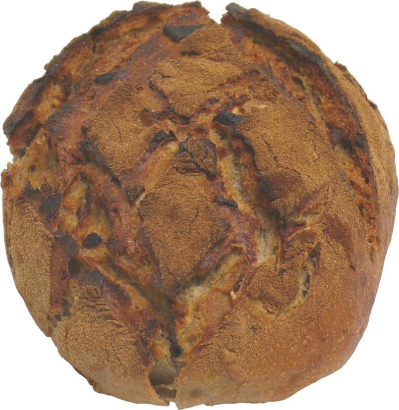 Herbst Brot mit Apfel, Maroni, Hafer und Röstzwiebel